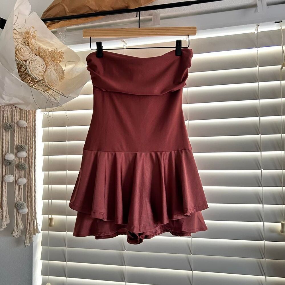 Windsor Women's Burgundy and Pink Playsuit-romper